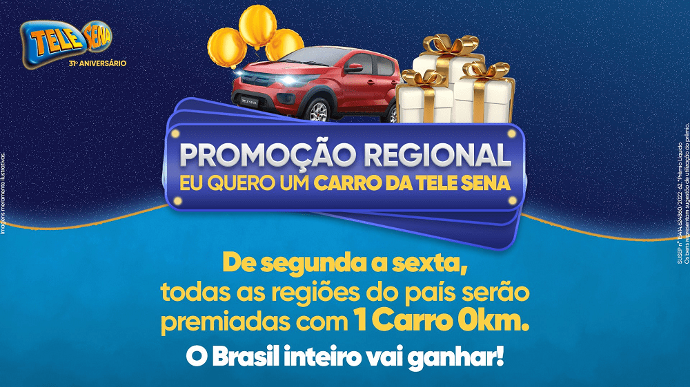 Promoção regional Tele Sena de aniversário 2022
