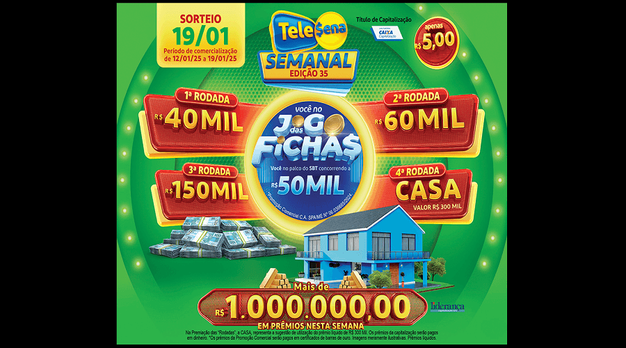 Resultado Tele sena semanal edição 35 Resultado Tele sena semanal edição 35
