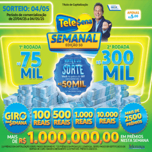 Resultado da Tele sena semanal premiada dição 50