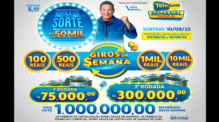 Resultado da Tele sena semanal branca edição 64 Resultado da Tele sena semanal branca edição 64