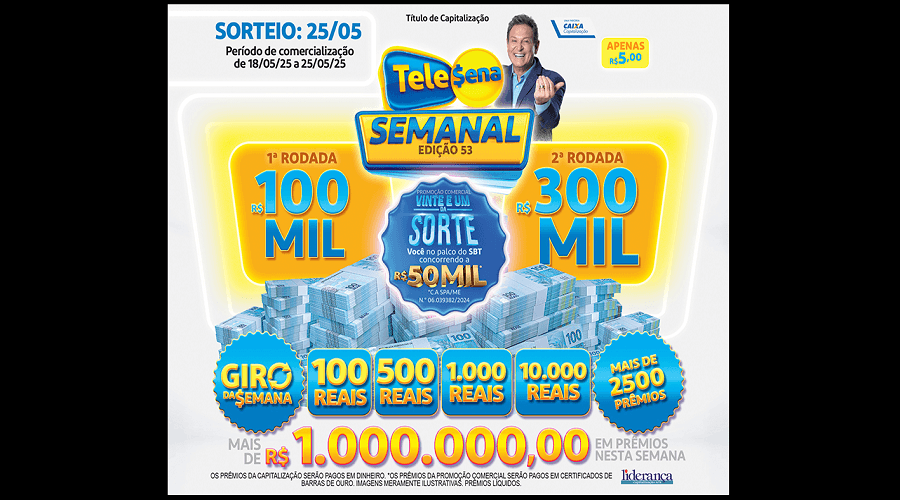 Resultado da Tele sena semanal branca edição 53 Resultado da Tele sena semanal branca edição 53