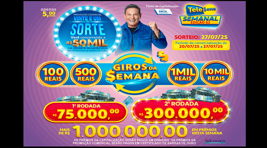 Resultado da Tele sena semanal lilás edição 62 Resultado da Tele sena semanal lilás edição 62