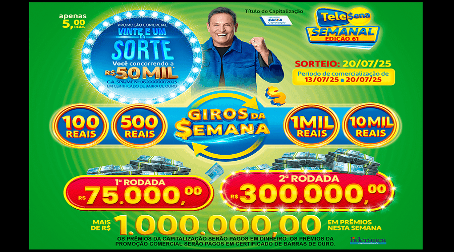 Resultado da Tele sena semanal verde edição 61 Resultado da Tele sena semanal verde edição 61