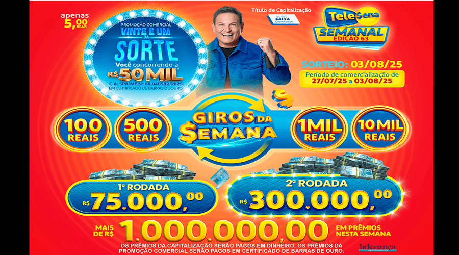 Resultado da Tele sena semanal vermelha edição 63 Resultado da Tele sena semanal vermelha edição 63
