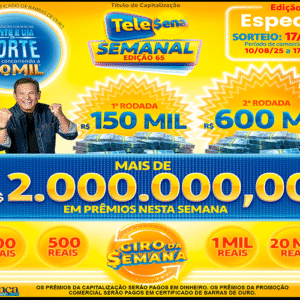 Resultado da Tele sena semanal amarela edição 65