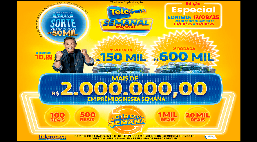 Resultado da Tele sena semanal amarela edição 65 Resultado da Tele sena semanal amarela edição 65