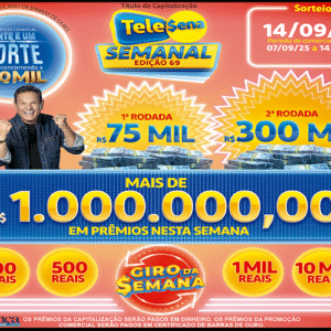 Resultado da Tele sena semanal vermelha edição 69