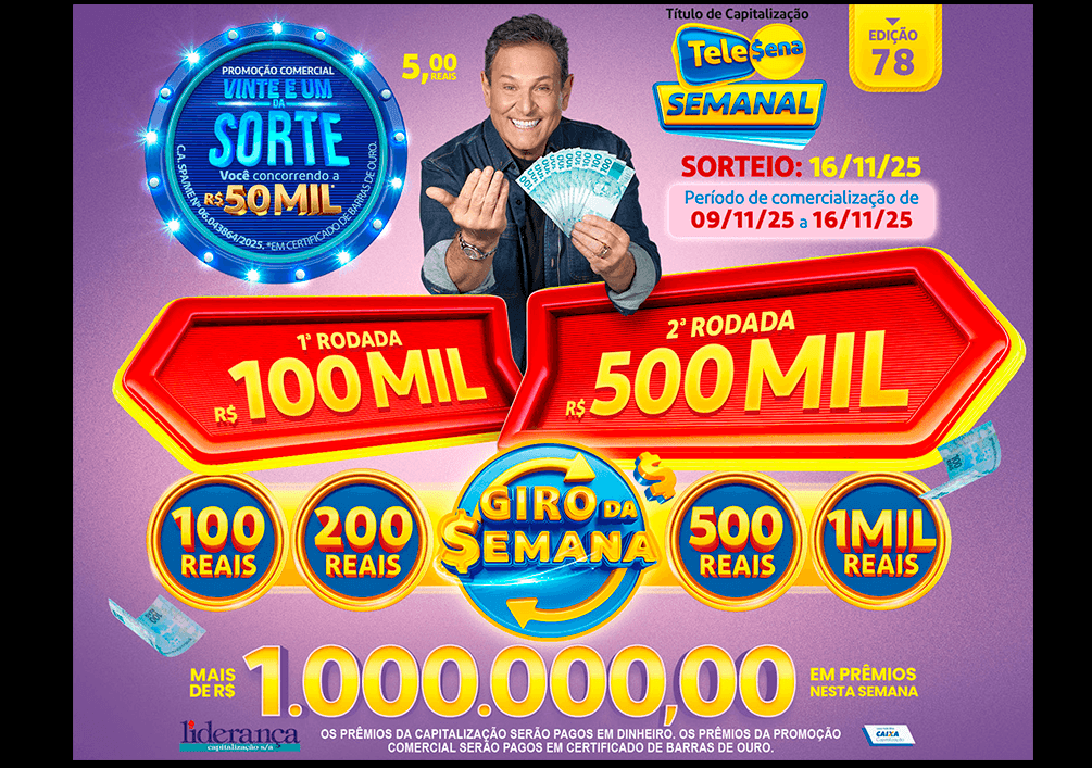 Resultado da Tele sena semanal lilás edição 78