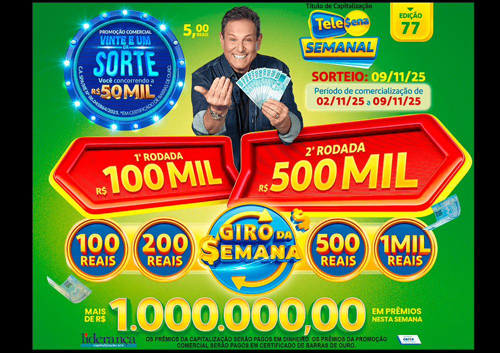 Resultado da Tele sena semanal verde edição 77