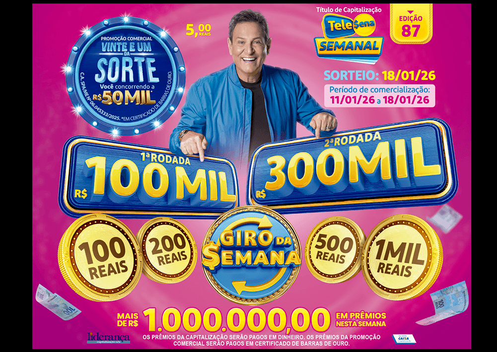 Resultado da Tele sena semanal rosa edição 87