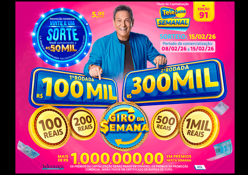 Resultado da Tele sena semanal rosa edição 91
