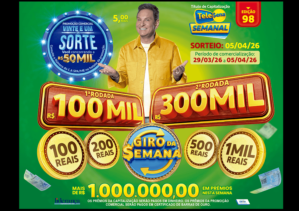 Resultado da Tele Sena Semanal Verde Edição 98