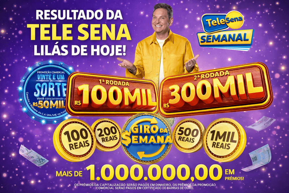 Resultado da Tele sena semanal lilás edição 97