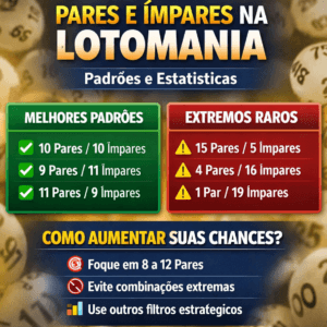 Pares e Ímpares na Lotomania: padrões e estatísticas